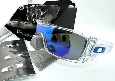 Oakley Batwolf Polished Clear Aftermarket Ice Blue Polarized Sunglasses Oo9101 • $140