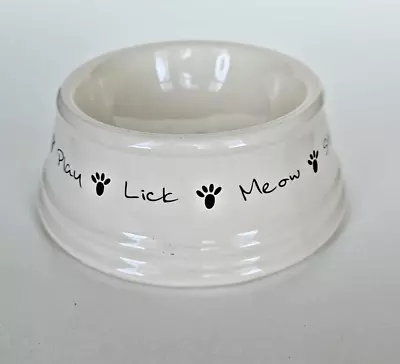 Mason Cash Posh Paws Calligraphy  Pet Cat Ceramic Food Bowl (168mm Base) • £19