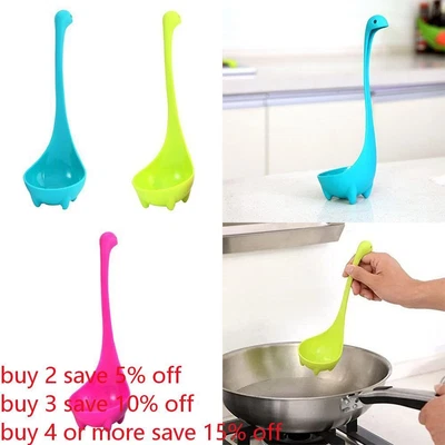 £3.77 • Buy Spoon Dinosaur Kitchen Accessories Nessie Soup Ladle Upright Spoon Loch Ness
