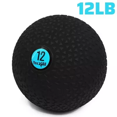12lbs Slam Ball No-Bounce Ball For Exercise Cross Training & Core Strength Black • $21.59