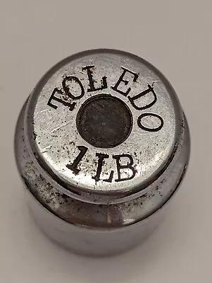 Vintage Antique Toledo 1 Lb Calibration Balance Weight Paperweight 2-3/8  X 1.5  • $15