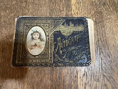 Antique Victorian Autograph Book 1890's Vtg Bordentown New Jersey NJ • $39.99