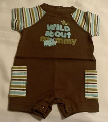 Gymboree Rhino Cutie Brown Preemie 5-9 Lbs Baby Summer Outfit NWT • $22