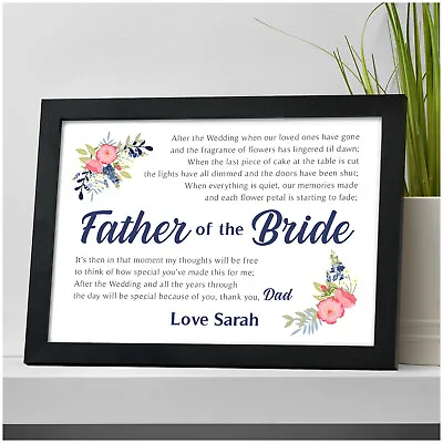 PERSONALISED Father Of The Bride Gifts - Wedding Gifts For Father Of The Bride • £13.95