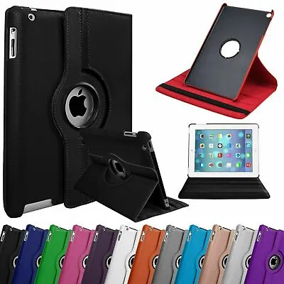 £4.99 • Buy Leather 360 Rotating Smart Case Cover Apple IPad AIR PRO MINI 4/5 10.2 10.5 9.7