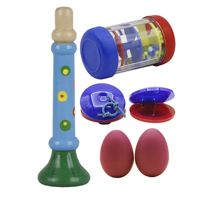 £8.70 • Buy Musical  Percussion Instruments Band Rhythm Kit Including Wooden Horn + A3C3