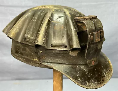 Antique Coal Miner’s Hard-Shell 'Turtle Shell' Cap Hat Helmet • $9.99