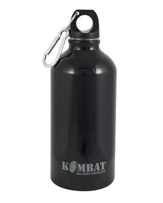 Army Aluminium Water Bottle + Carabiner Military Cadet Hiking Cadet Tactical UK • £6.95
