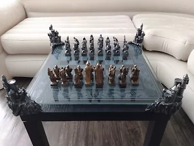  Medieval Theme 3D Metal Resin Chess Set Great Condition; MUST SEE • $69.99