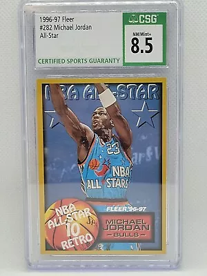 Michael Jordan 1996/97 Fleer Basketball Retro All Star  #282 CSG 8.5 NMMt • $2.25