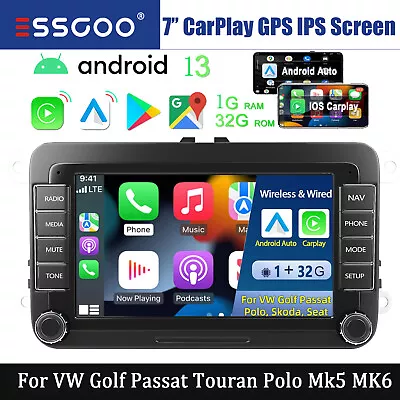 For VW Tiguan Jetta Passat Android 13 Car Stereo Radio Apple Carplay GPS Nav 32G • $98.49