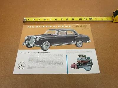 1956 1957 ?? Mercedes-Benz Type 220S 220 S Sales Sheet Brochure ORIGINAL • $12