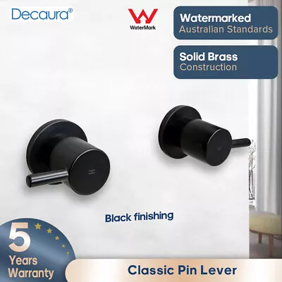 Decaura Matte Black Shower Taps Wall Tapware Shower Mixer Tap 1/4 Turn • $59.99