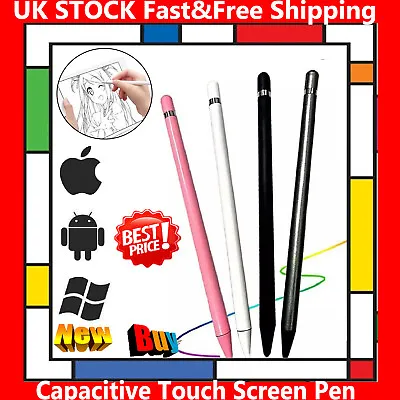 Universal Capacitive Touch Screen Pen Drawing Stylus For IPad Android Tablet IN • £2.39
