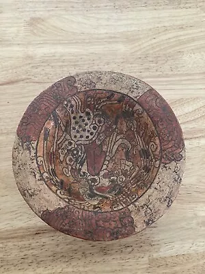 RARE Vintage Unique Footed 3 Face Pottery Bowl Mayan / Toltec / Aztec • $110