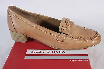 Sally O'Hara Ladies Slippers Ballerina Braun Leather New • £40.26