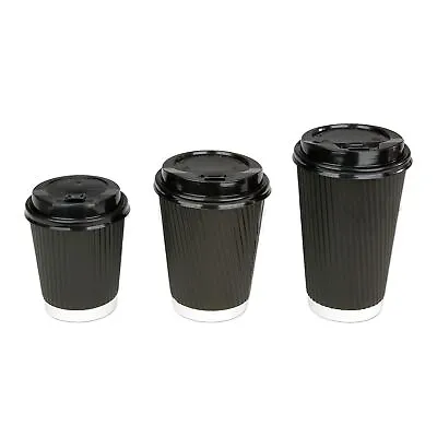 Disposable Coffee Cups 8oz 12oz 16oz Takeaway Paper Triple Wall Take Away Bulk • $30.90