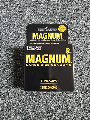 Trojan Magnum Large Size Lubricated Latex Condoms 3ct • $4.99