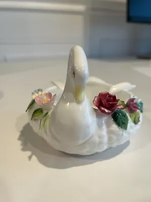 Swan Flowers Porcelain Bowl Maruri Masterpiece Bone China  • $16.99