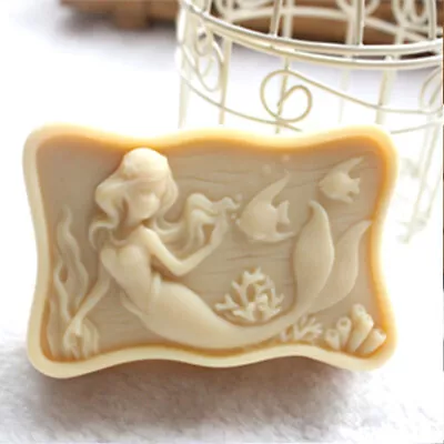 Mermaid Silicone Soap Making Mould Bar DIY Craft Handmade Silicon Soap Form • $15