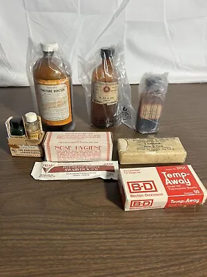 Vintage Antique Glass Medicine Supplies Bottle Lot  • $26.44