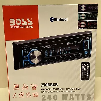 BOSS Audio Systems 750BRGB Bluetooth Car Stereo - CD Multi Color Illumination • $59.56