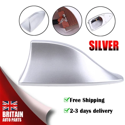 £8.39 • Buy Silver Car Auto Shark Fin Aerial Antenna Roof AM/FM Radio Signal For BMW Benz BP