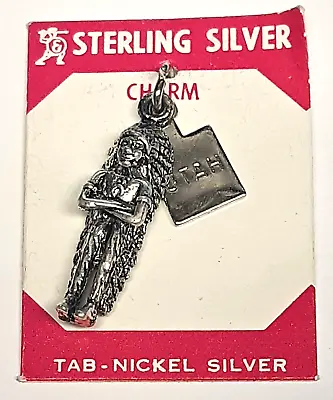 NOS VINTAGE Sterling Silver Utah Native American INDIAN CHIEF Headdress Charm • $12