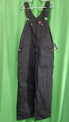 Mens Dickie Duck Bib Overalls Black 36x34 • $32.99