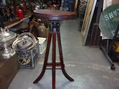 Antique Early Industrial Machinist Architect Drafting Wood Stool • $150