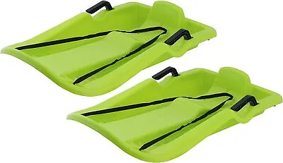 Superio Downhill Snow Sled With Brake Handles For Kids And Adults 35” Green 2pc • $46.99