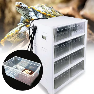 8 Grid Reptile Enclosure Cage Clear Lizard Pet Snake Terrarium Tank Breeding Box • $53