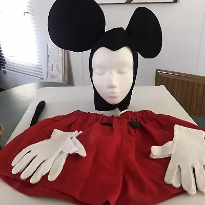 Mickey Mouse Costume Shorts Gloves Ears Women's Small-Medium Halloween Cosplay • $15