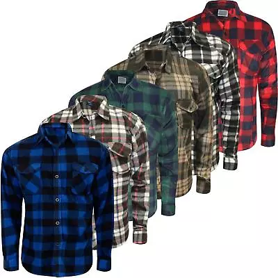 £8.99 • Buy Men Thermal Brushed Fleece Lumberjack Shirt Check Casual Winter Warm Work M-XXXL