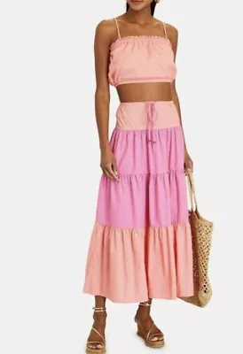 $37 • Buy New Intermix STAUD Gemma Sleeveless Crop Top In Coral Small