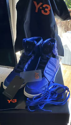 Y-3 Yohji Yamamoto Hightops Blue Size US5  Uk 41/2 AU 6 New. • $150