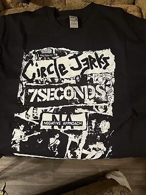7 SECONDS Circle Jerks NEGATIVE APPROACH Shirt L Minor Threat Descendants Nofx • $26