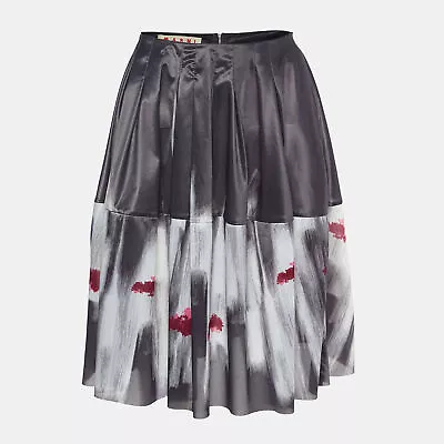 Marni Black Printed Nylon Mini Skirt S • $115.50