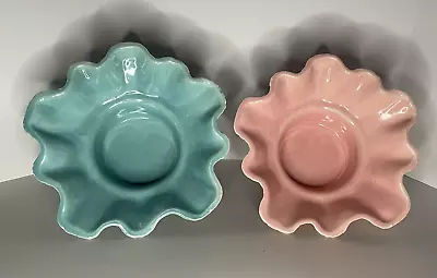 Miramar Of California 1955 Copyright #268 Pink And Blue Flower Bowls • $34.99