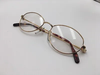 Aston Martin Eyeglasses Frames Woman Oval Retro Gold Vintage Style 1990er Medium • $51.66