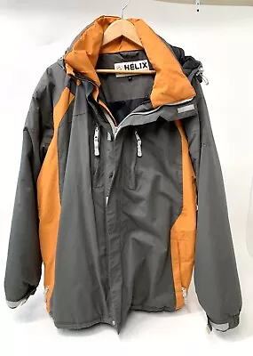 Helix Men's Size Xl Gray Hooded  Snowboard Skiing Winter Jacket • $38.99