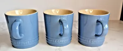 3 Coastal Blue Le Creuset Cups Matching Set Used As Display Made In England • £24