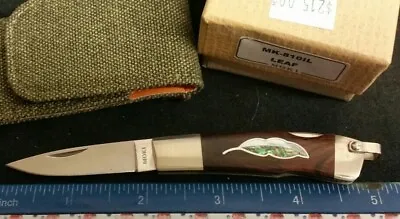 MOKI Custom MK-810IL Leaf Lockback Knife Ironwood Handles New In Box  • $215