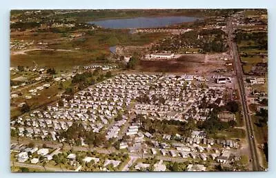 LAKELAND FL Florida ~ Air View WOODALL MOBILE HOME VILLAGE C1960s  Postcard • $5.93