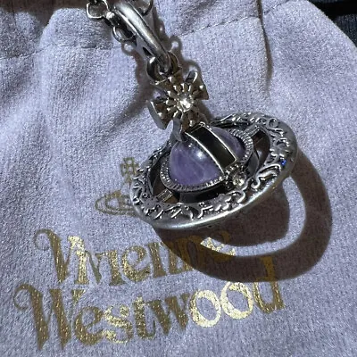Vivienne Westwood Nana Small Purple Orb Necklace Rhinestone #295 • $89