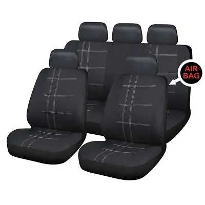 UKB4C Black Full Set Front & Rear Car Seat Covers For Vauxhall Mokka 12-On • $28.61