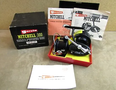 Vintage 1971 Garcia Mitchell 300 Spinning Reel In Box Matching Numbers A337640 • $139.85