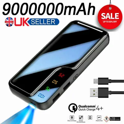 9000000mAh External Charger Power Bank Portable 2USB Battery For Mobile Phone • £15.99