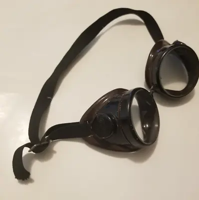 VINTAGE WILLSON SAFETY GOGGLES INDUSTRIAL MOTORCYCLE STEAMPUNK Clear Lens • $27.99