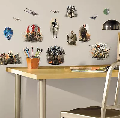 STAR WARS ROGUE ONE Wall Stickers 20 Decals Rebels Death Star Starships • $9.99